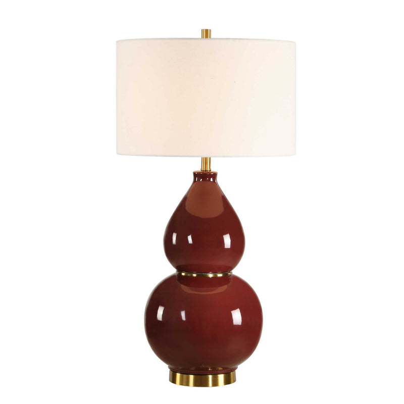 Lighting Gourd Burgundy Table Lamp 