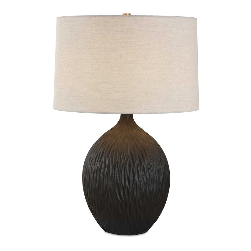 Lighting Levee Satin Black Table Lamp 