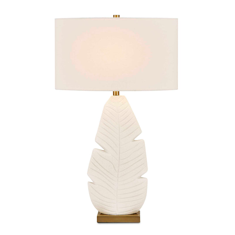 Lighting Palm Leaf White Table Lamp 