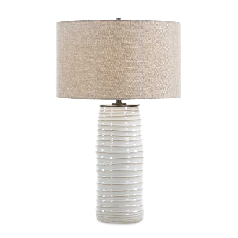 Lighting Barat White Ceramic Table Lamp 