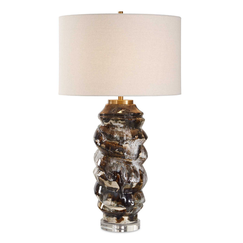 Lighting Cuoco Mottled Brown Table Lamp 