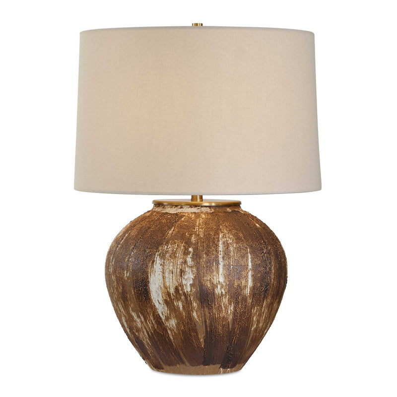 Mirror McKinley Textured Brown Table Lamp 