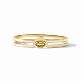 Jewelry Laguna Enamel Hinge Bangle // Ivory 