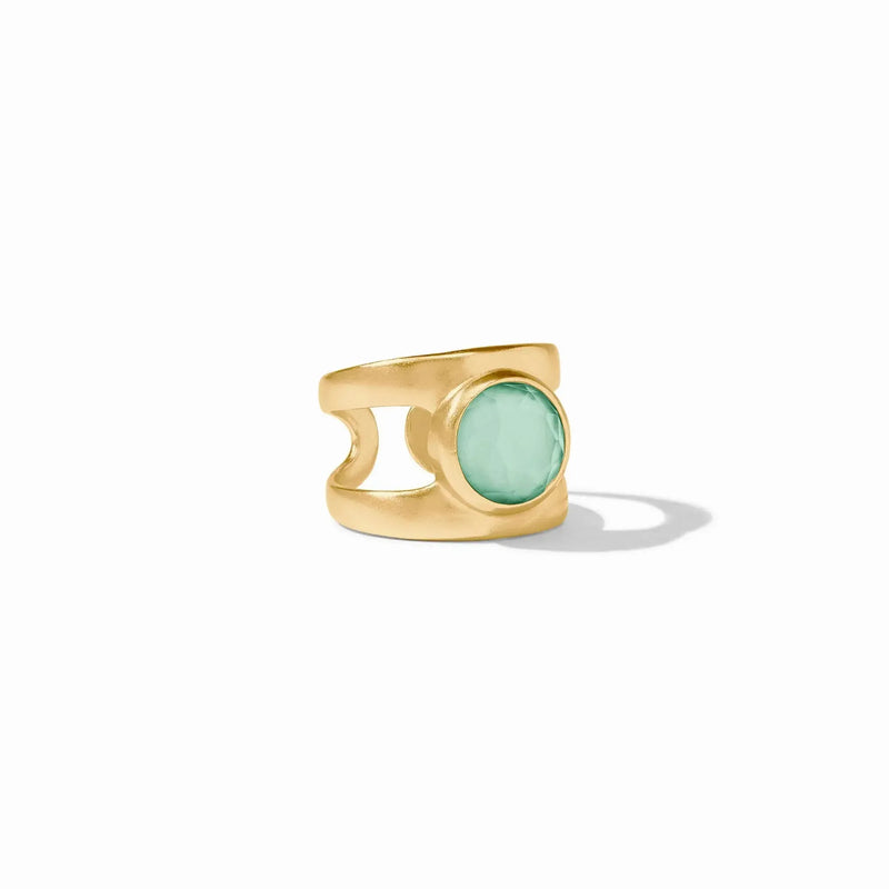 Jewelry Laguna Stone Ring // Iridescent Aquamarine Blue 