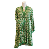 Lifestyle Green Hearts One Size Cotton Short Dress Long Sleeves 