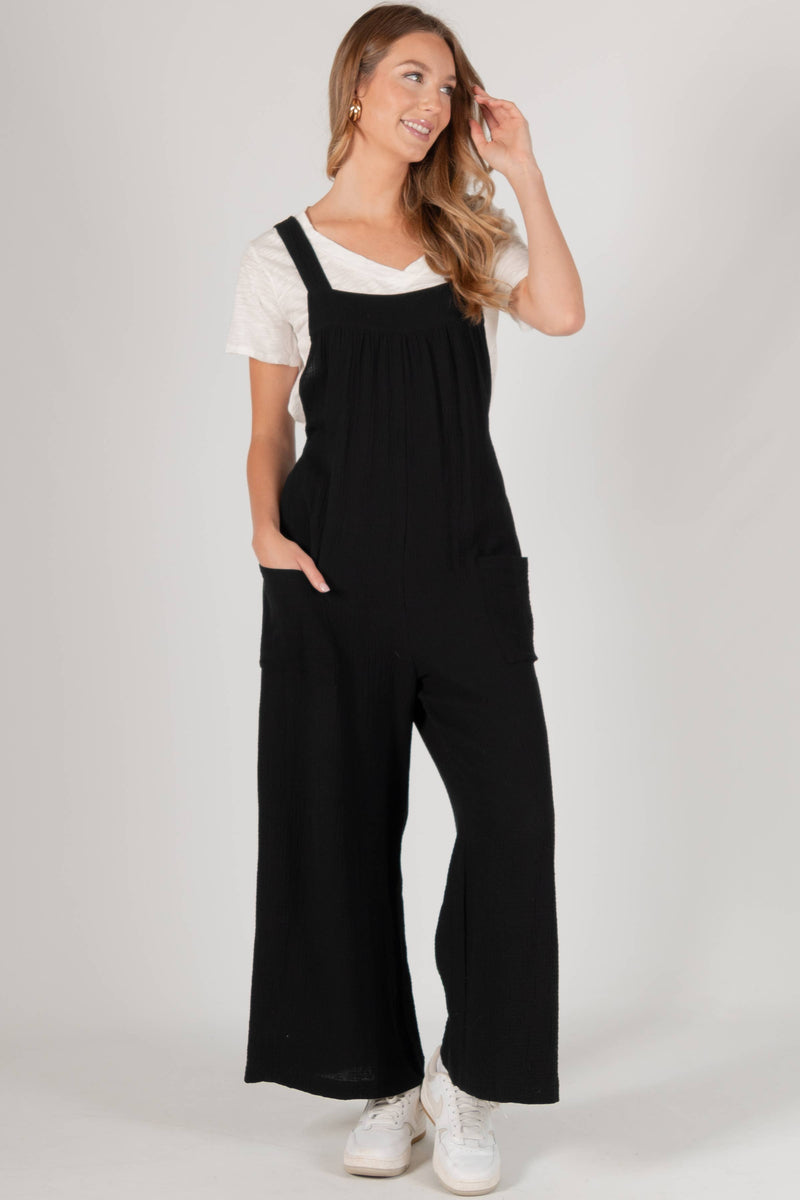 Lifestyle Margaux Bow Gauze Overalls 