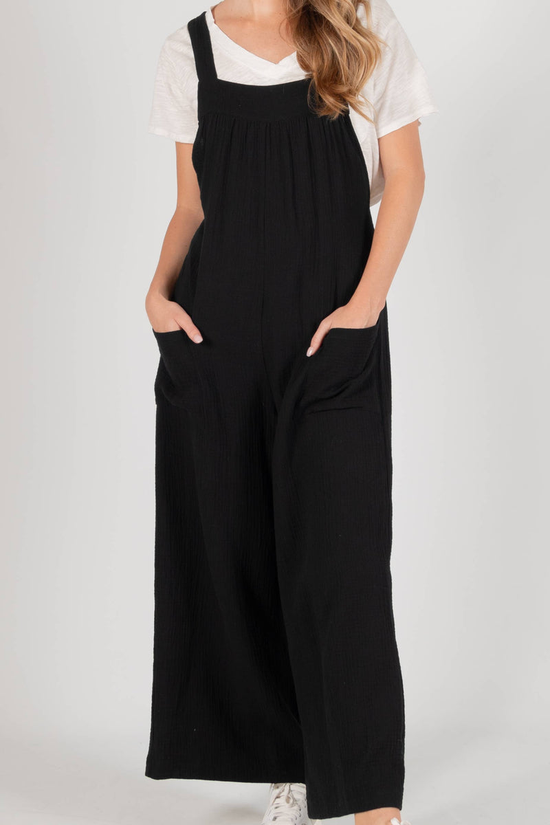 Lifestyle Margaux Bow Gauze Overalls 