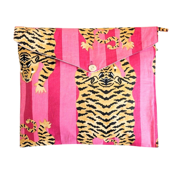 Lifestyle Pink Stripe Tiger PJ Travel Set 