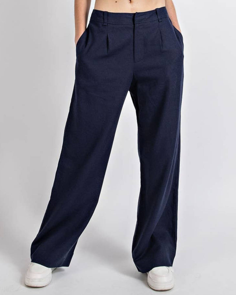 Lifestyle Sadie Wide Leg Linen Pintuck Pant // 2 Colors 