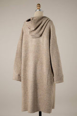  Soft Hooded Autumn Coat Cardigan: Olive / S 