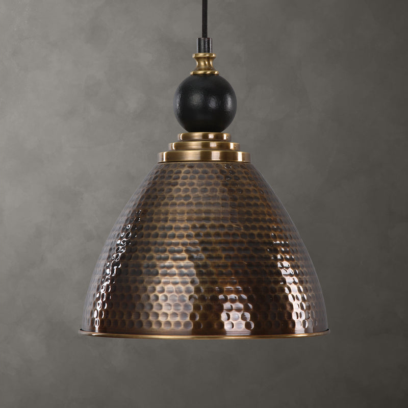 Lighting Adastra 1 Light Antique Brass Pendant 