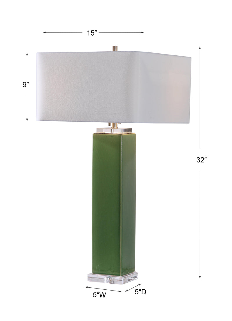Lighting Aneeza Tropical Green Table Lamp 