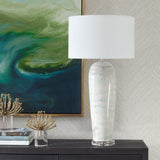 Lighting Arden White Glaze Table Lamp 