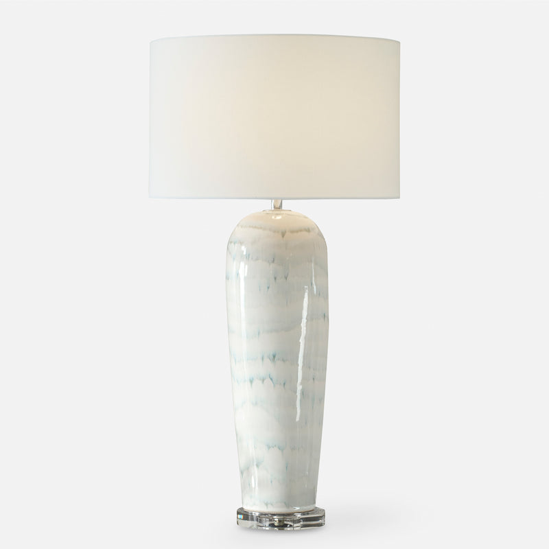 Lighting Arden White Glaze Table Lamp 