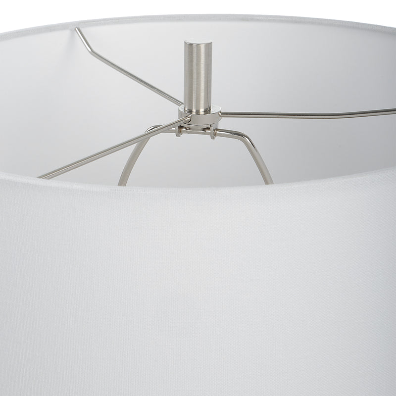 Lighting Ascent White Geometric Table Lamp 
