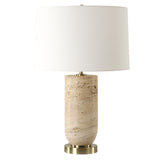 Lighting Aubrey Travertine Table Lamp 