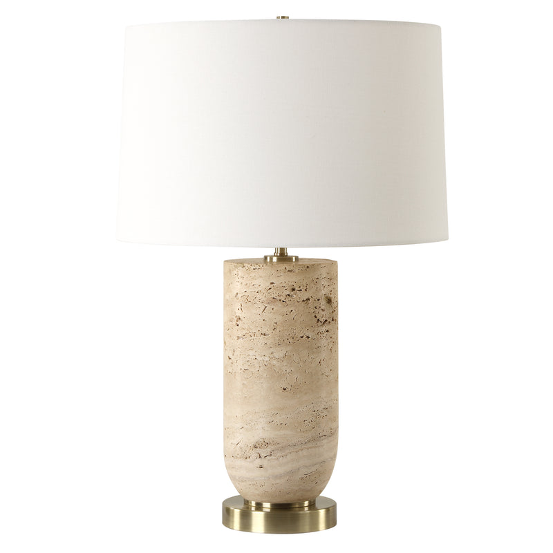 Lighting Aubrey Travertine Table Lamp 