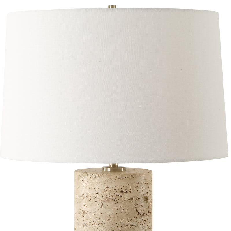 Lighting Aubrey Travertine Table Lamp 