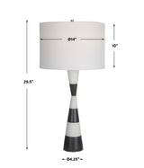 Lighting Bandeau Banded Stone Table Lamp 