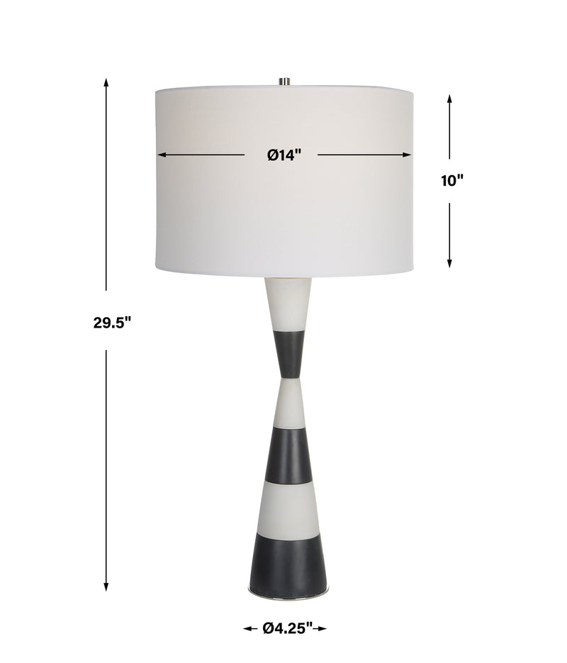 Lighting Bandeau Banded Stone Table Lamp 