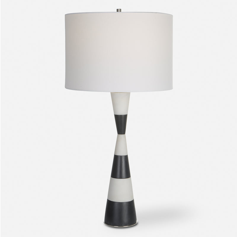 Lighting Bandeau Banded Stone Table Lamp 