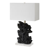 Lighting Basalt Black Stone Table Lamp 