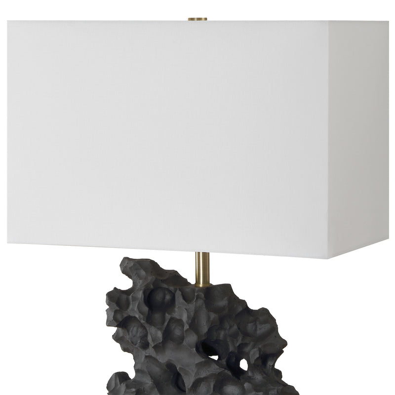 Lighting Basalt Black Stone Table Lamp 