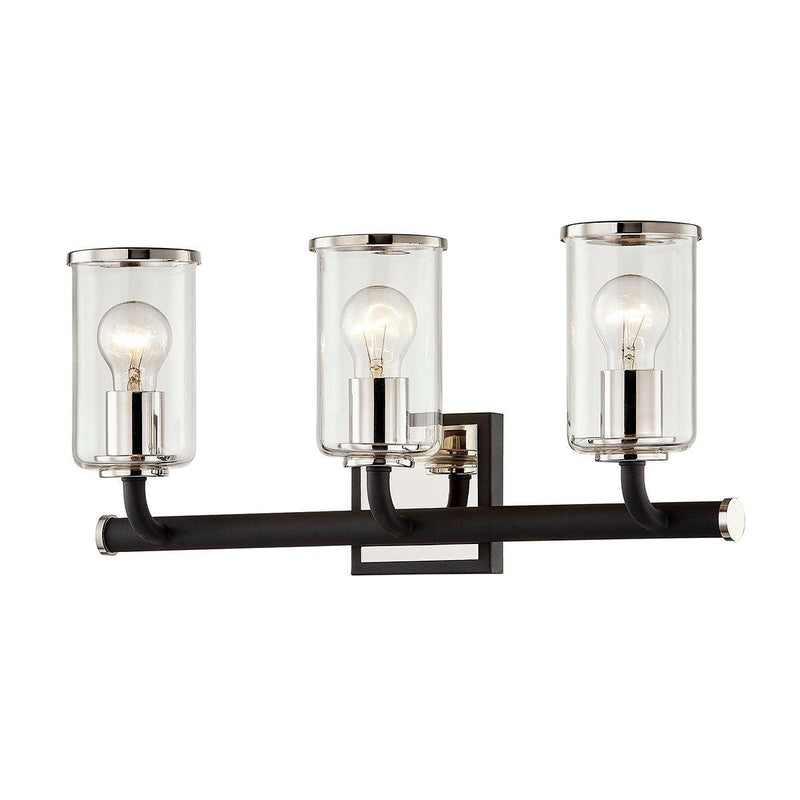 Lighting - Bath And Vanity Aeon 3 Light Vanity // Carbide BLK & Pol Nickel 