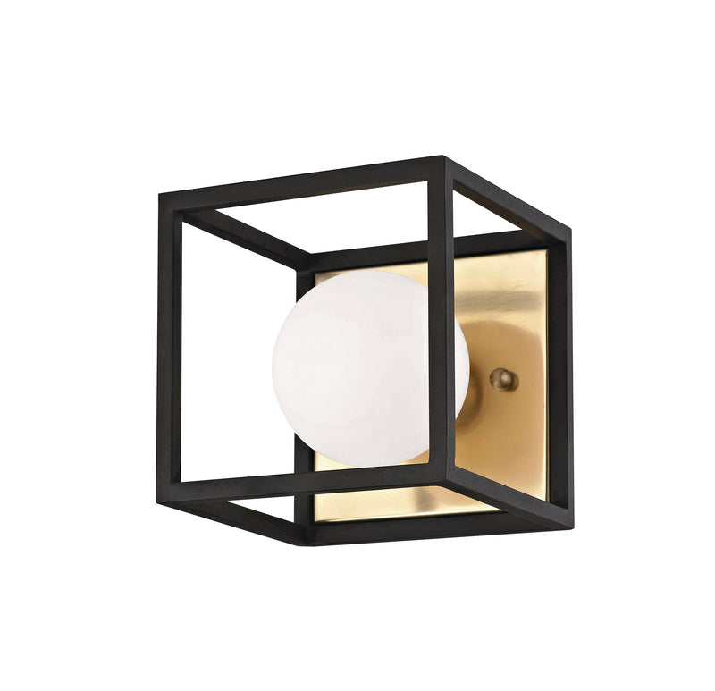 Lighting - Bath And Vanity Aira 1 Light Bath Bracket // Aged Brass & Black 