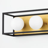 Lighting - Bath And Vanity Aira 3 Light Bath Bracket // Aged Brass & Black 