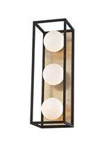 Lighting - Bath And Vanity Aira 3 Light Bath Bracket // Aged Brass & Black 