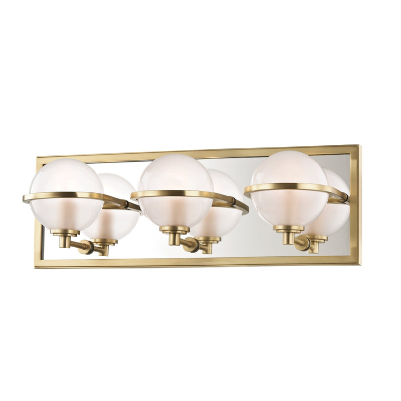 Lighting - Bath And Vanity Axiom 3 Light Bath Bracket // Aged Brass 