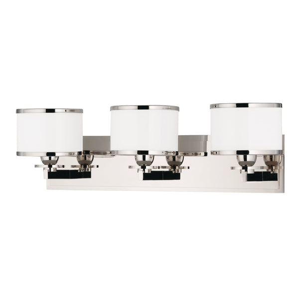 Lighting - Bath And Vanity Basking Ridge 3 Light Bath Bracket // Polished Nickel 