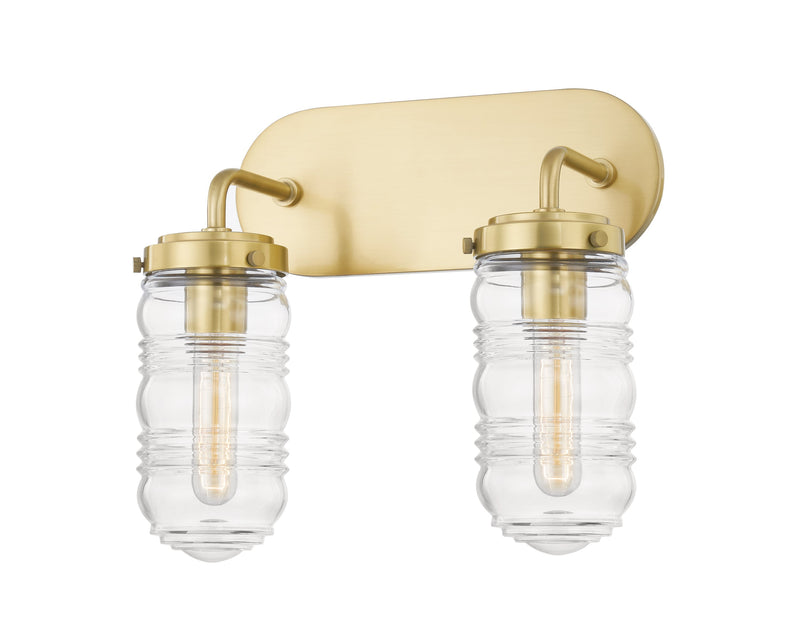 Lighting - Bath And Vanity Clara 2 Light Bath Bracket // Aged Brass 