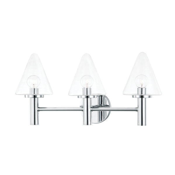 Lighting - Bath And Vanity Connie 3 Light Bath & Vanity // Polished Chrome 