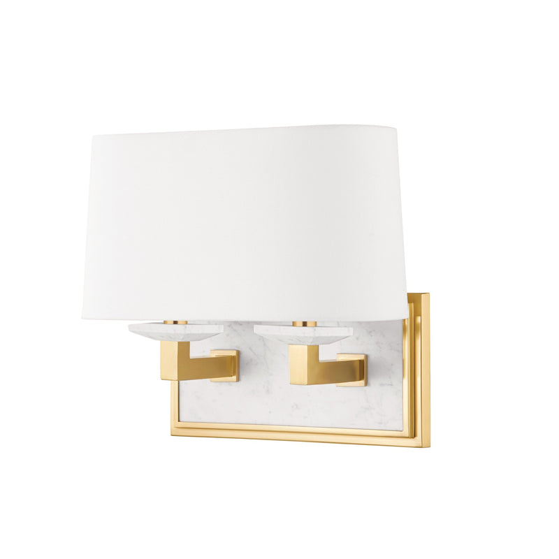 Lighting - Bath And Vanity Elwood 2 Light Bath Bracket // Aged Brass 