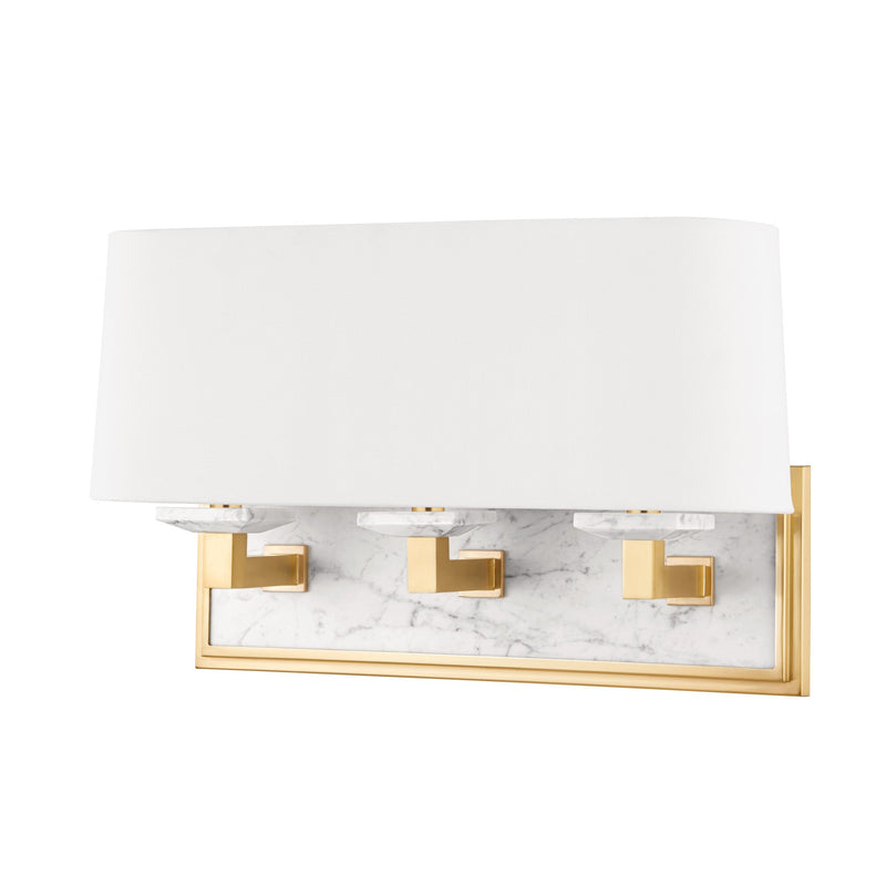 Lighting - Bath And Vanity Elwood 3 Light Bath Bracket // Aged Brass 