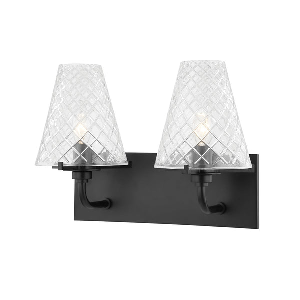 Lighting - Bath And Vanity Irene 2 Light Bath Bracket // Soft Black 