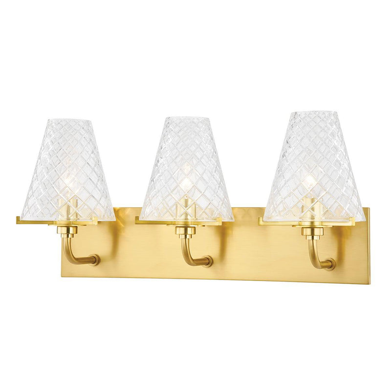 Lighting - Bath And Vanity Irene 3 Light Bath Bracket // Aged Brass 