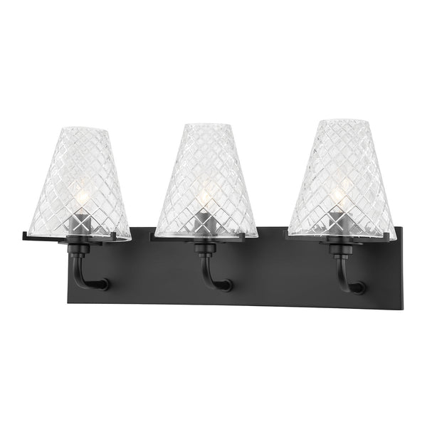 Lighting - Bath And Vanity Irene 3 Light Bath Bracket // Soft Black 