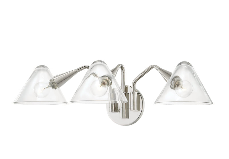 Lighting - Bath And Vanity Isabella 3 Light Wall Sconce // Polished Nickel 