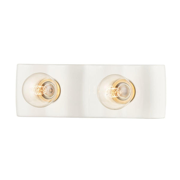 Lighting - Bath And Vanity Jillian 2 Light Bath Bracket // Ceramic White 