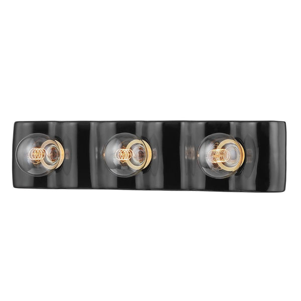 Lighting - Bath And Vanity Jillian 3 Light Bath Bracket // Ceramic Black 