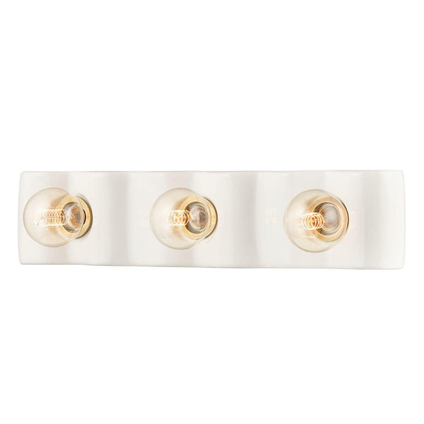 Lighting - Bath And Vanity Jillian 3 Light Bath Bracket // Ceramic White 