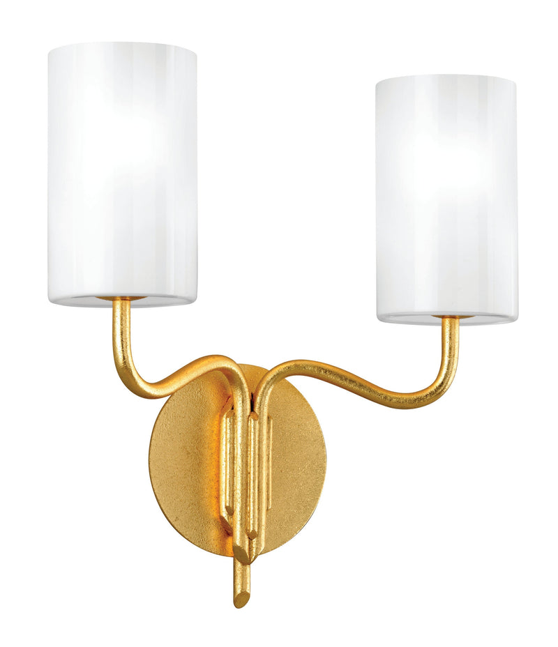 Lighting - Bath And Vanity Juniper 2 Light Vanity // Textured Gold Leaf 