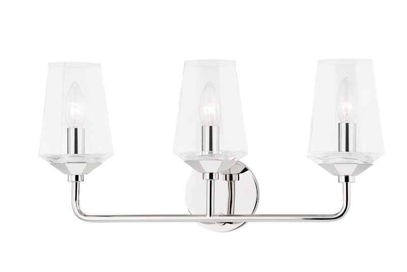 Lighting - Bath And Vanity Kayla 3 Light Bath Bracket // Polished Nickel 