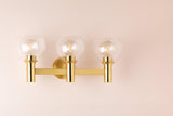 Lighting - Bath And Vanity Leslie 3 Light Bath Bracket // Aged Brass 