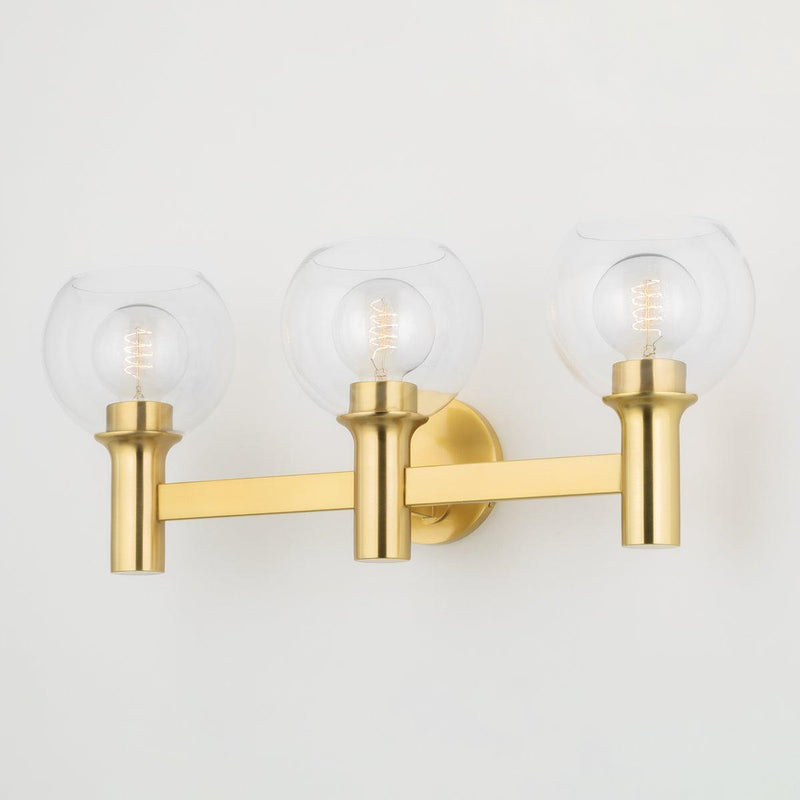 Lighting - Bath And Vanity Leslie 3 Light Bath Bracket // Aged Brass 