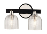 Lighting - Bath And Vanity Munich 2 Light Vanity // Carbide BLK & Pol Nickel 