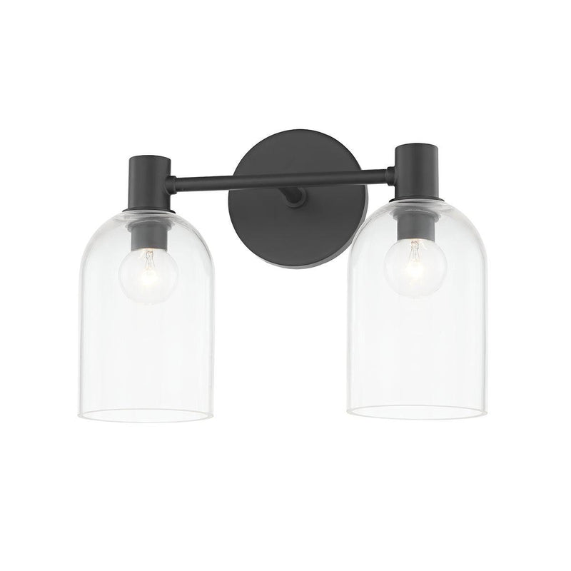 Lighting - Bath And Vanity Paisley 2 Light Bath Sconce // Soft Black 